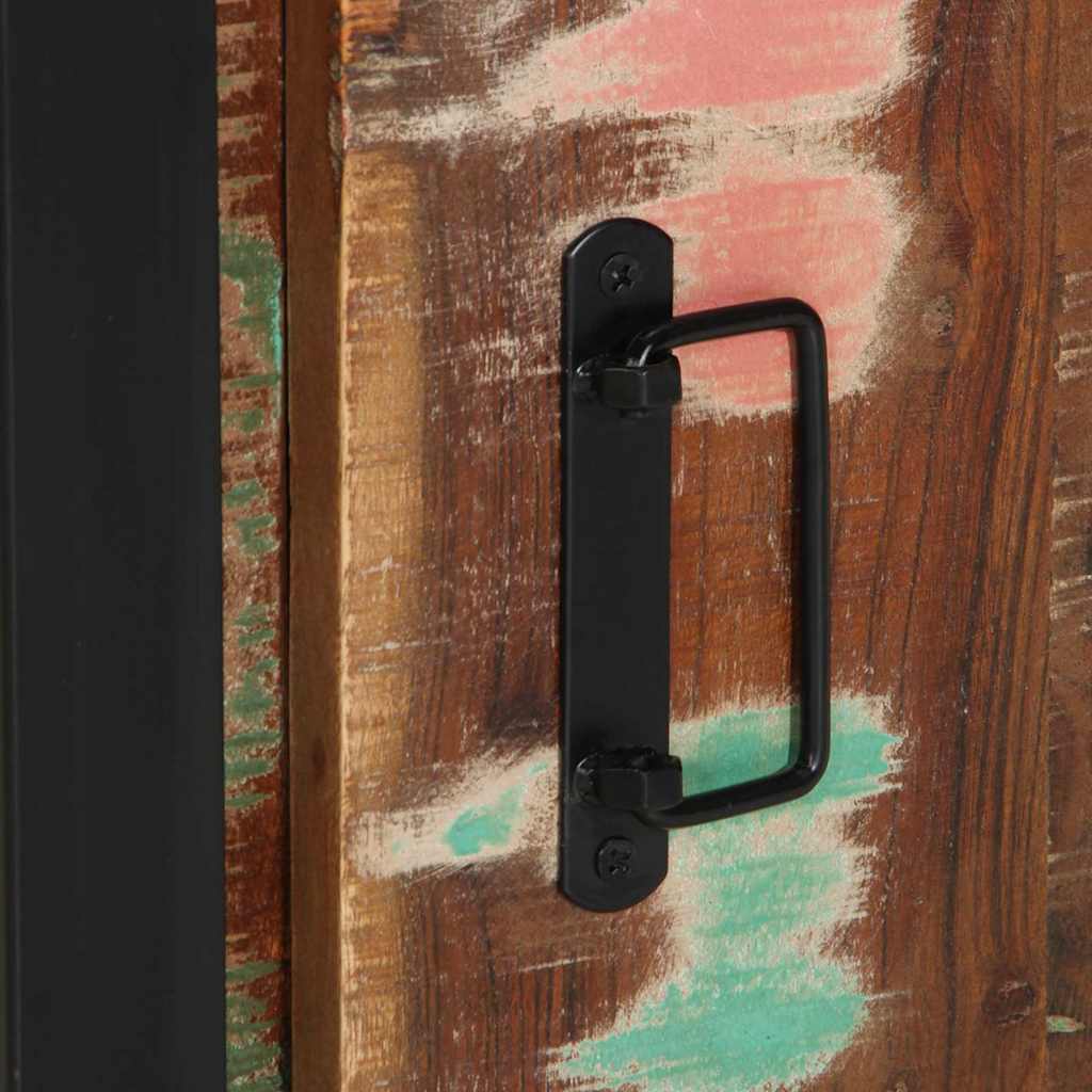 vidaXL Badezimmermöbel-Set mit Regal 3 pcs Massives upgecyceltes Holz