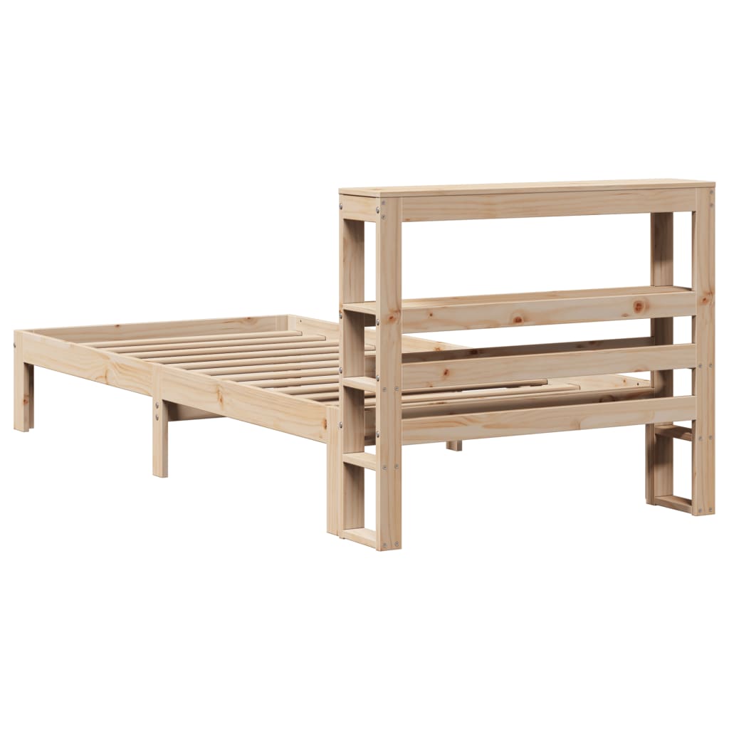 vidaXL Bettgestell mit Kopfteil ohne Matratze 75x190 cm