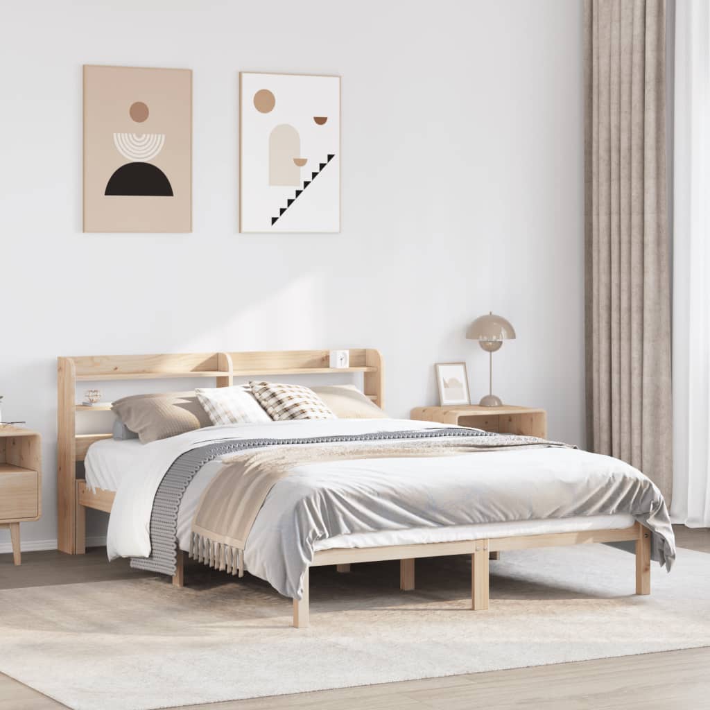 Massivholzbett ohne Matratze 75x190 cm Kiefernholz
