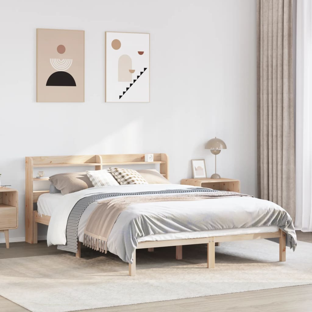 Massivholzbett ohne Matratze 75x190 cm Kiefernholz
