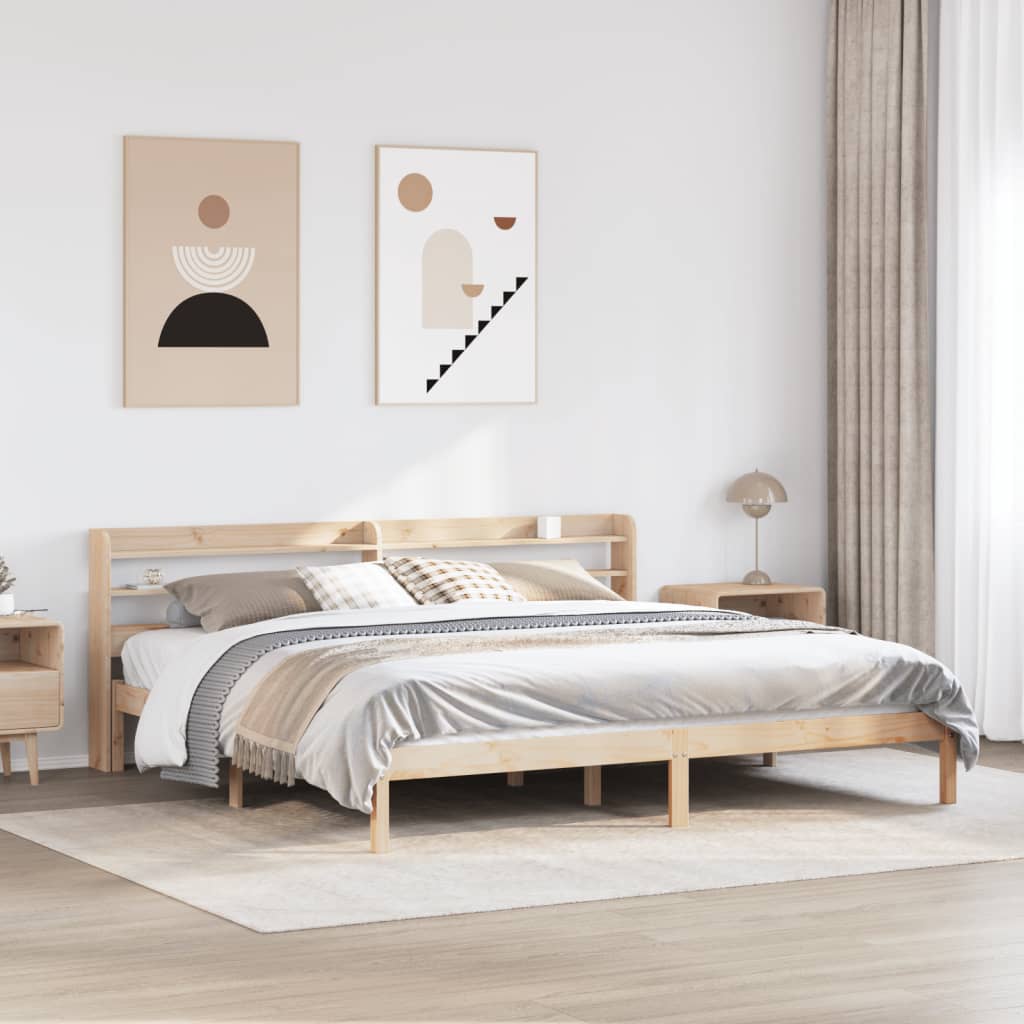 Massivholzbett ohne Matratze 75x190 cm Kiefernholz