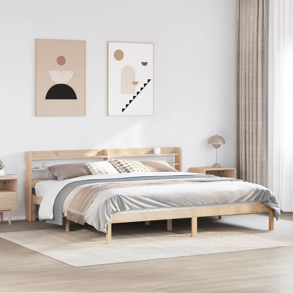 Massivholzbett ohne Matratze 75x190 cm Kiefernholz
