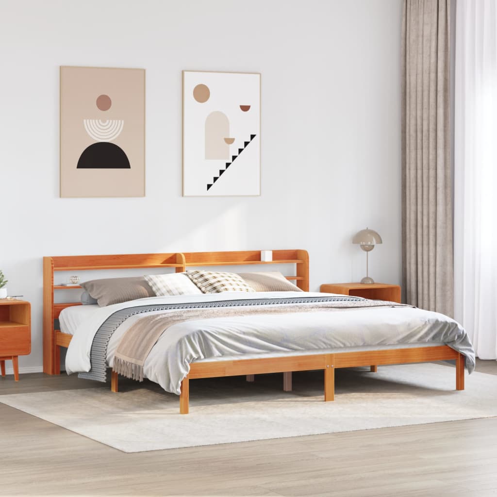 Massivholzbett ohne Matratze 75x190 cm Kiefernholz