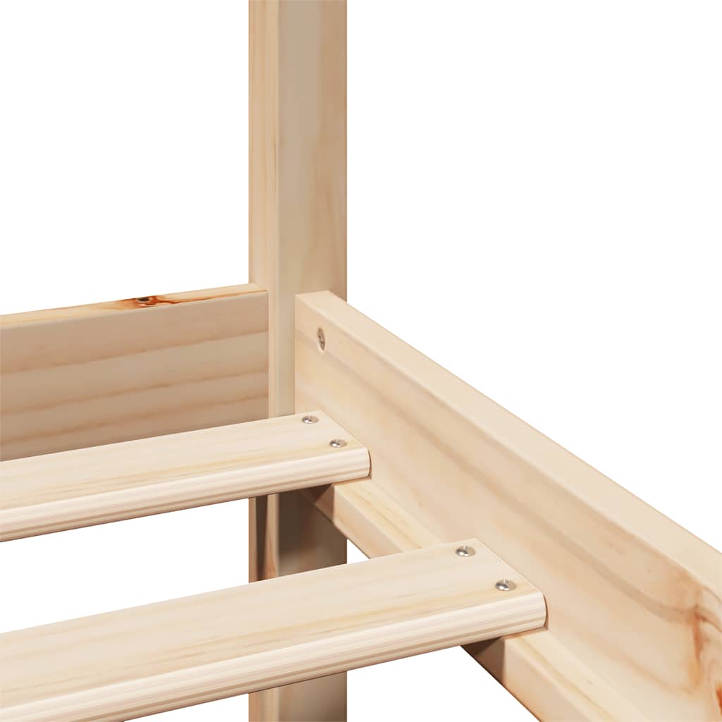 vidaXL Bettgestell mit Kopfteil ohne Matratze 75x190 cm