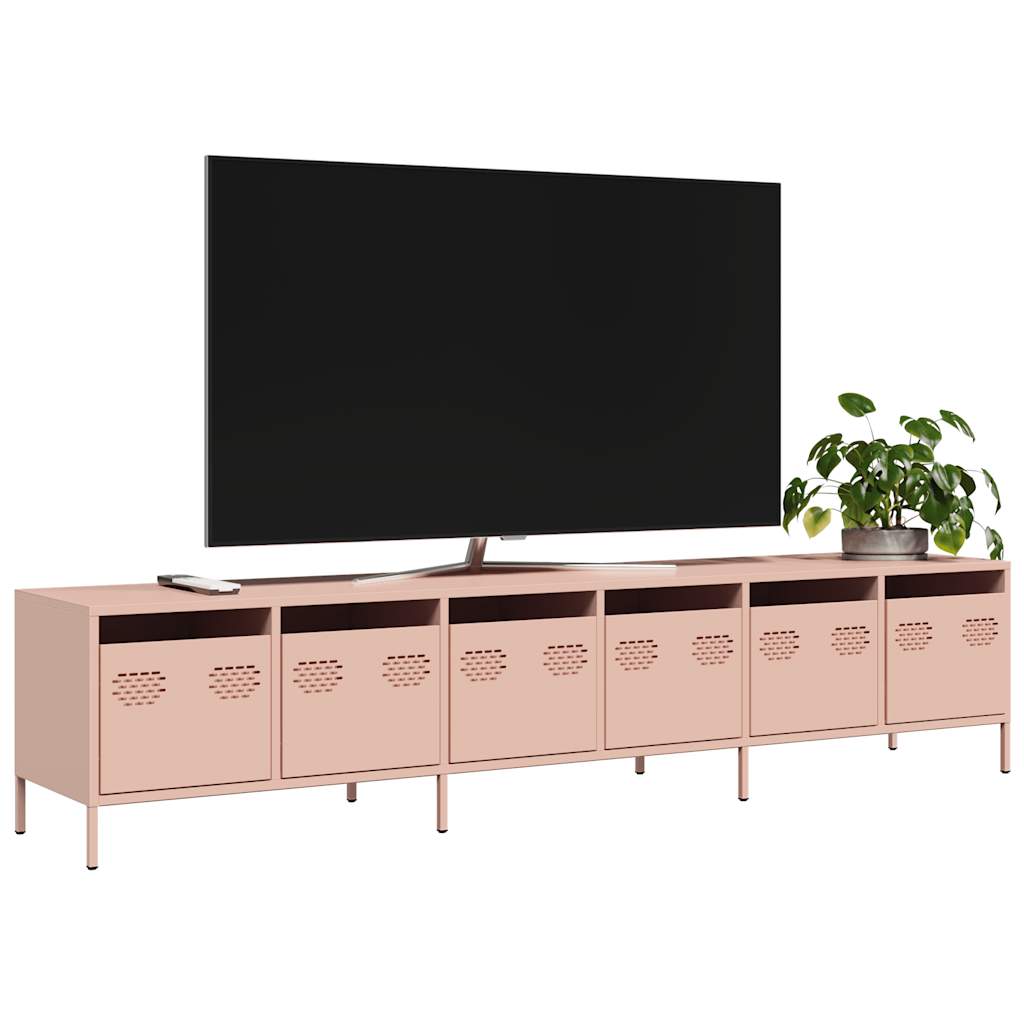 vidaXL TV-Schrank Schwarz 202x39x43,5 cm Kaltgewalzter Stahl