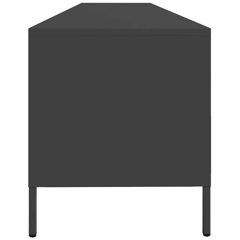 vidaXL TV-Schrank Schwarz 202x39x43,5 cm Kaltgewalzter Stahl