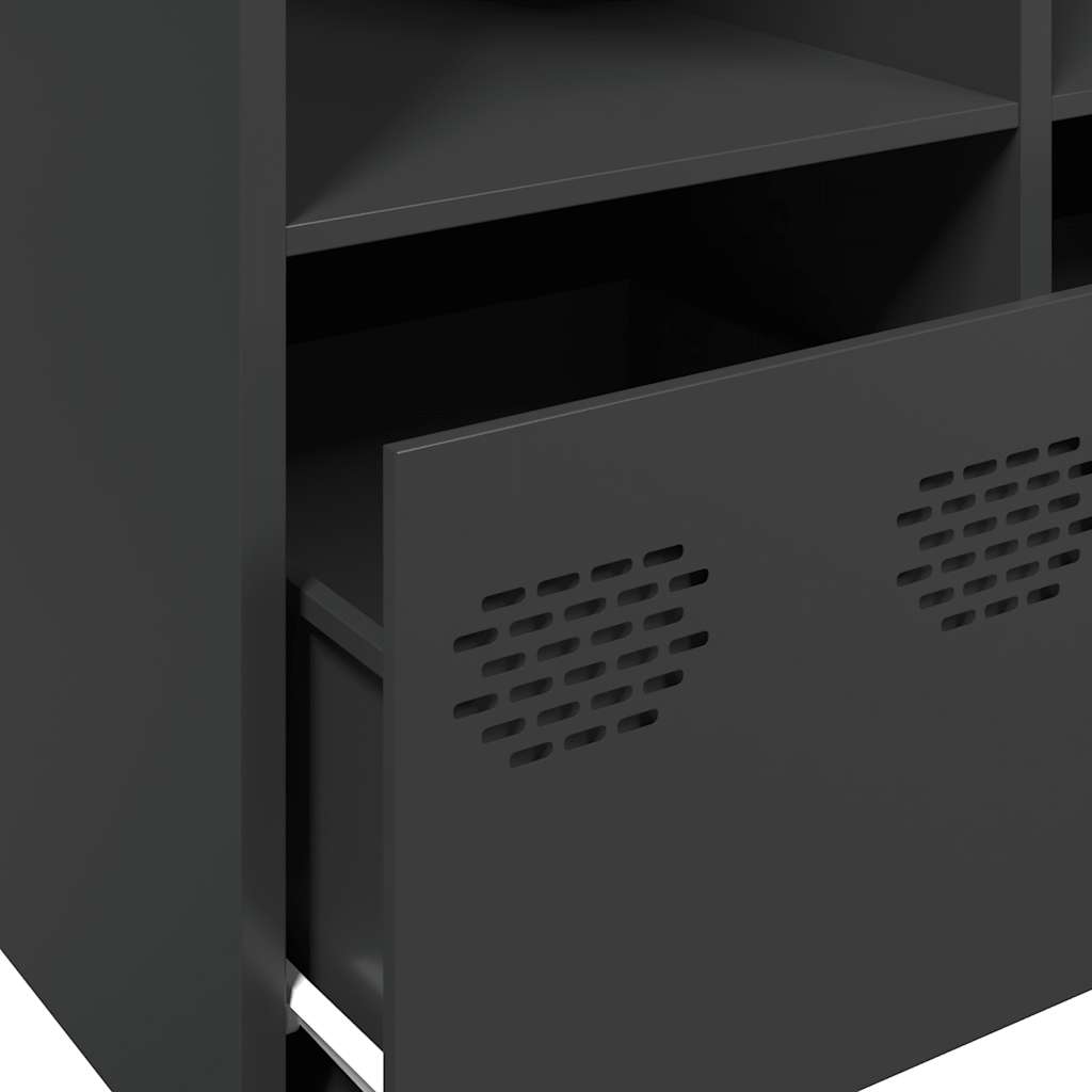 vidaXL Sideboard Schwarz 135x39x73,5 cm Kaltgewalzter Stahl