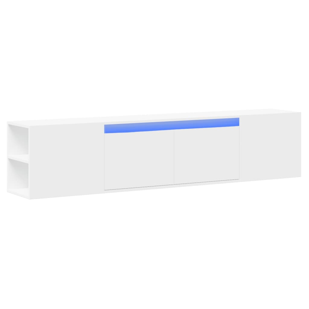 vidaXL TV-Wandschrank mit LED-Beleuchtung Weiß 180x31x39,5 cm
