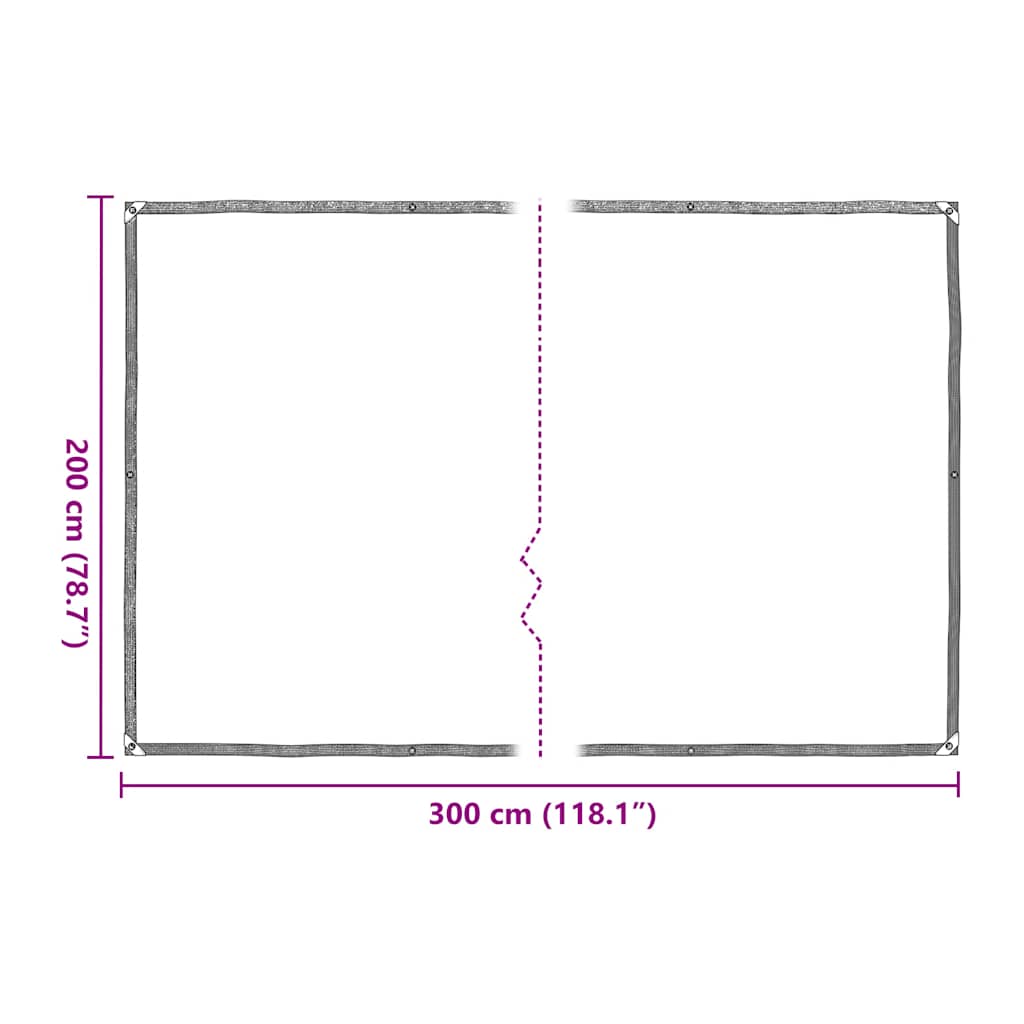 vidaXL Pflanzenabdeckung mit Ösen 2x3 m Polyethylen