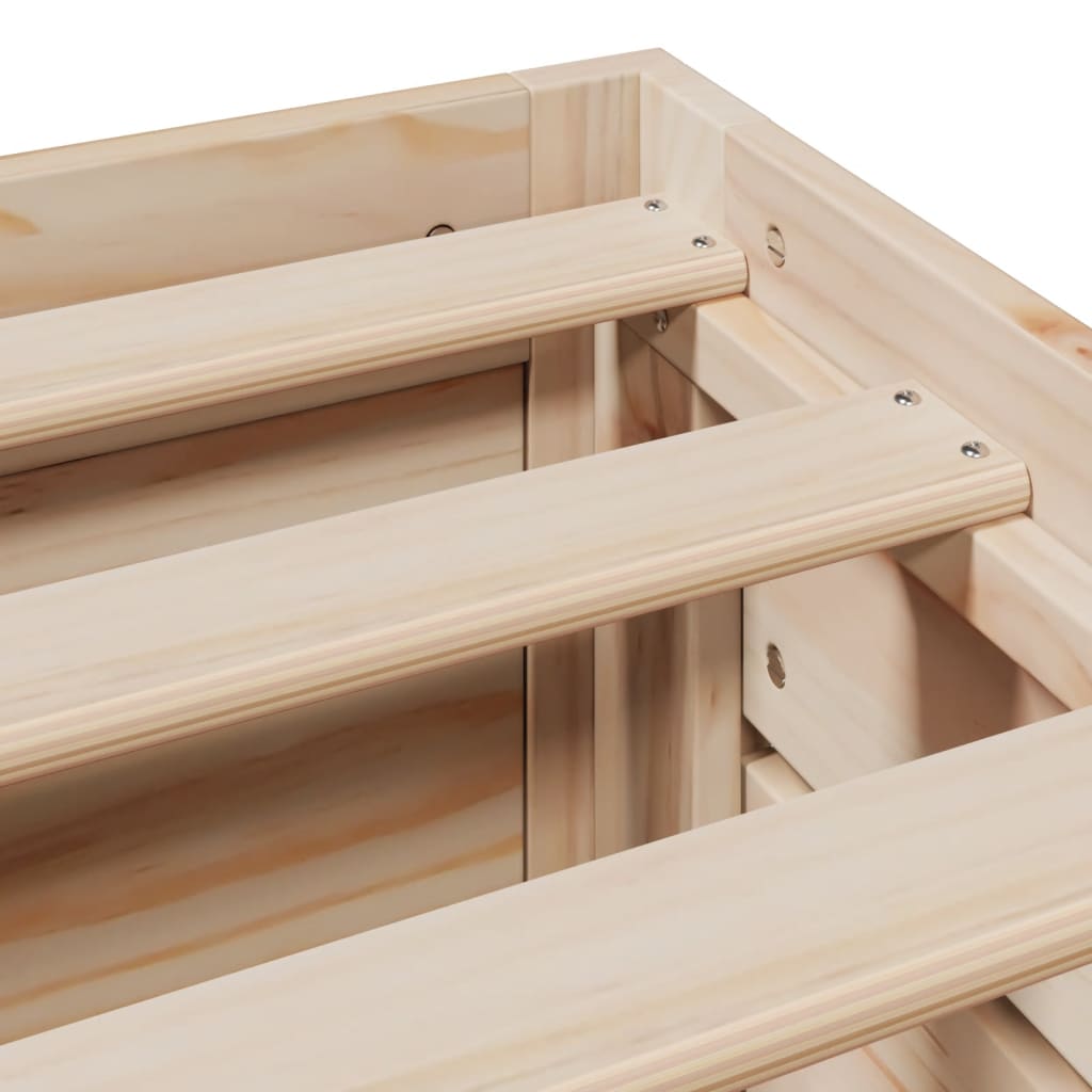 vidaXL Massivholzbett ohne Matratze mit Schubladen 200x200 cm Kiefer
