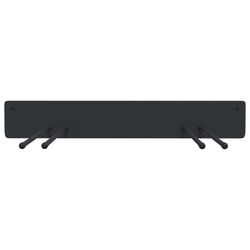vidaXL Gerätehalter Wandmontage 4 Stk. Schwarz Stahl