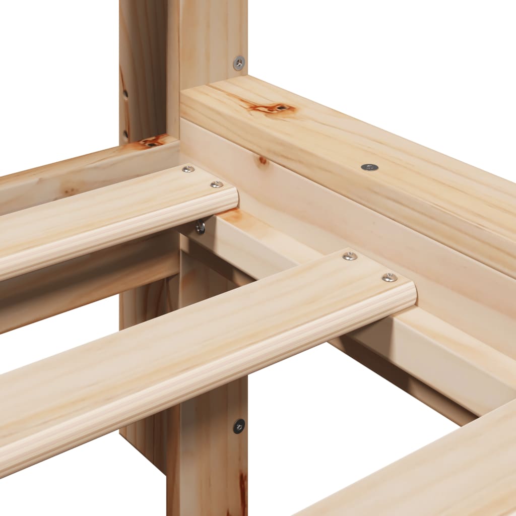 vidaXL Massivholzbett ohne Matratze 200x200 cm Kiefer