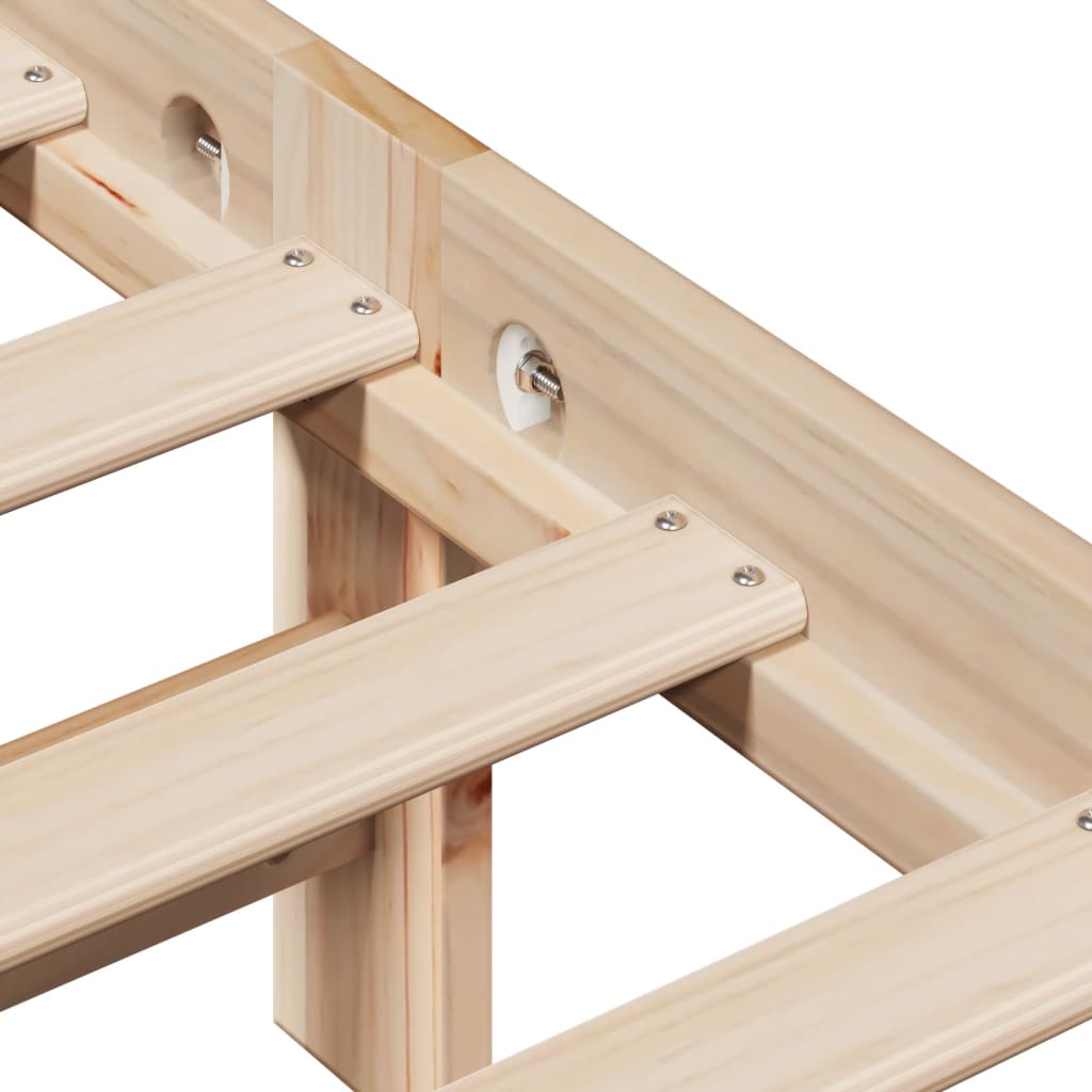 vidaXL Massivholzbett ohne Matratze 90x200 Kiefernholz