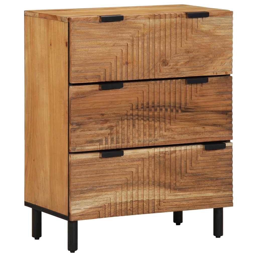 vidaXL Sideboard Set 2 pcs Natur 60 x 33,5 x 75 cm Massivholz Akazie