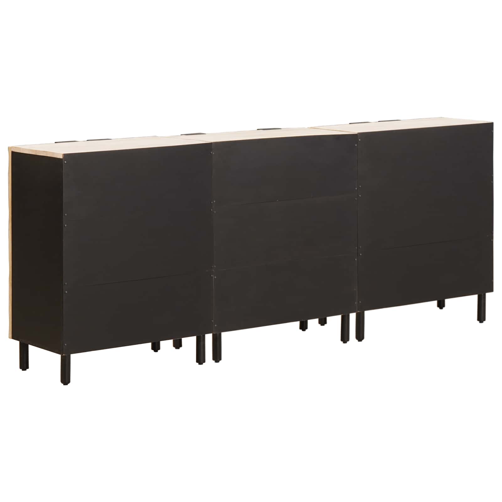 vidaXL Sideboard Weiße gewaschene Oberfläche Massivholz Mango