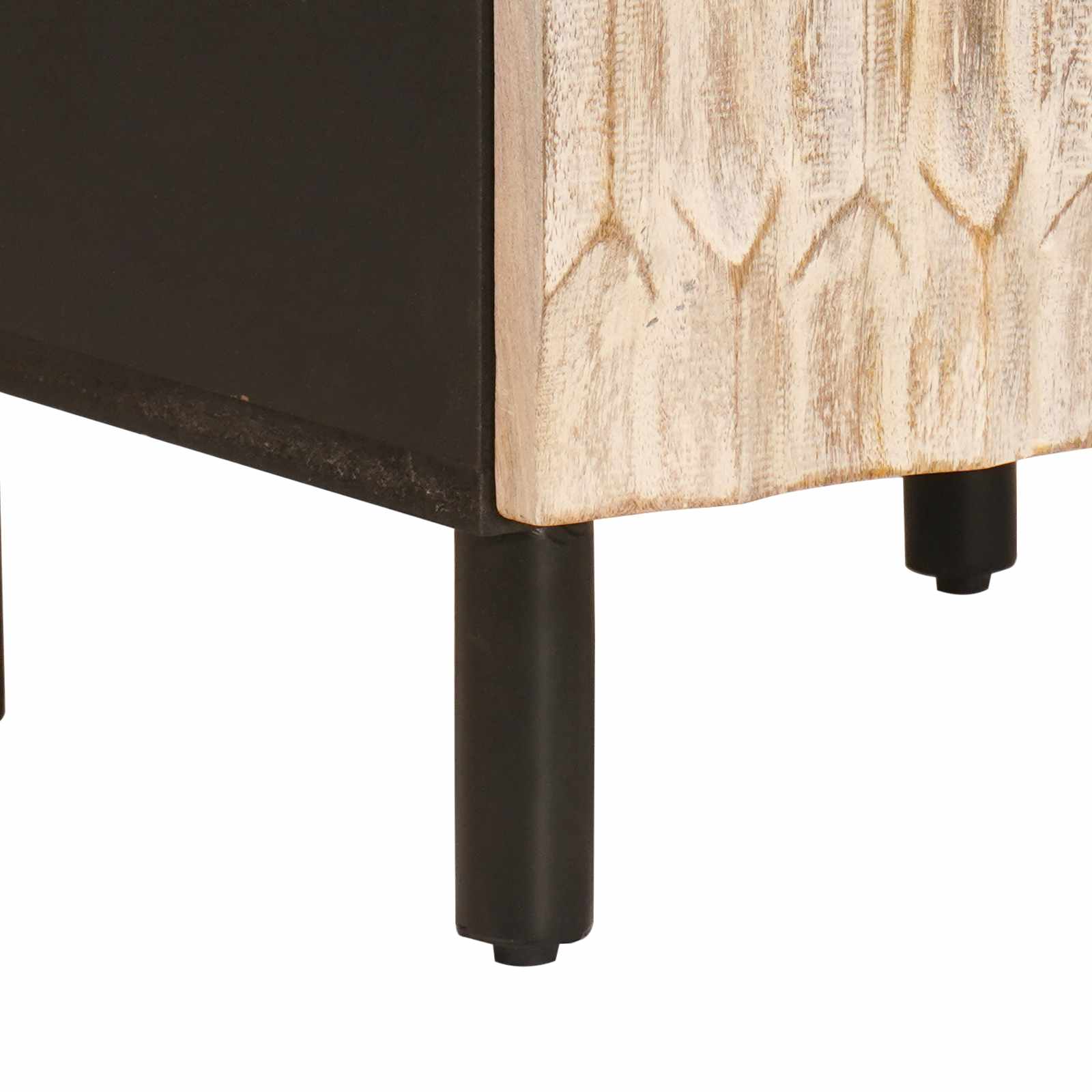 vidaXL Badezimmer Sets Weiße gewaschene Oberfläche Massivholz Mango