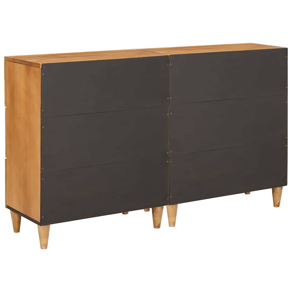 vidaXL Sideboard 2 pcs Braun 60 x 33 x 75 cm massives Mangoholz