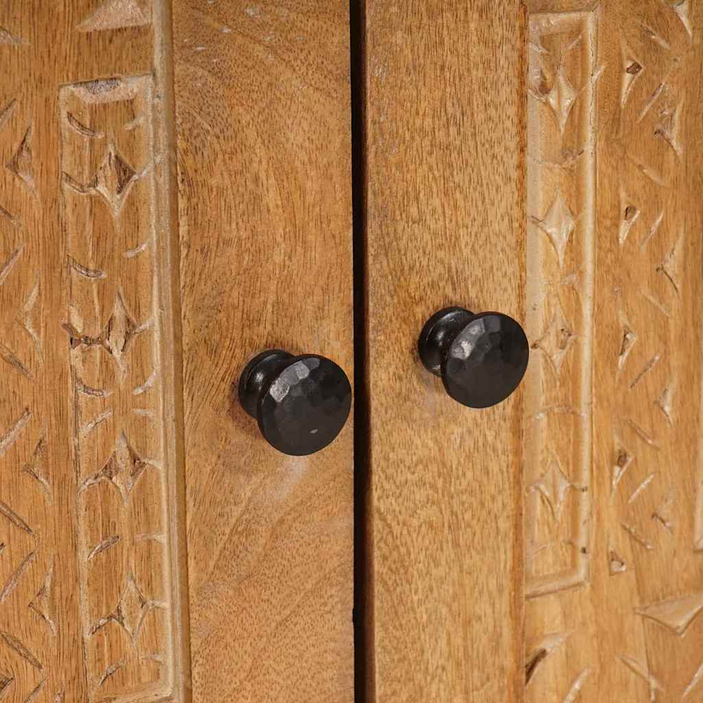 vidaXL Badezimmermöbel-Set mit Regal mit Tür 2 pcs Braun Holzwerkstoff