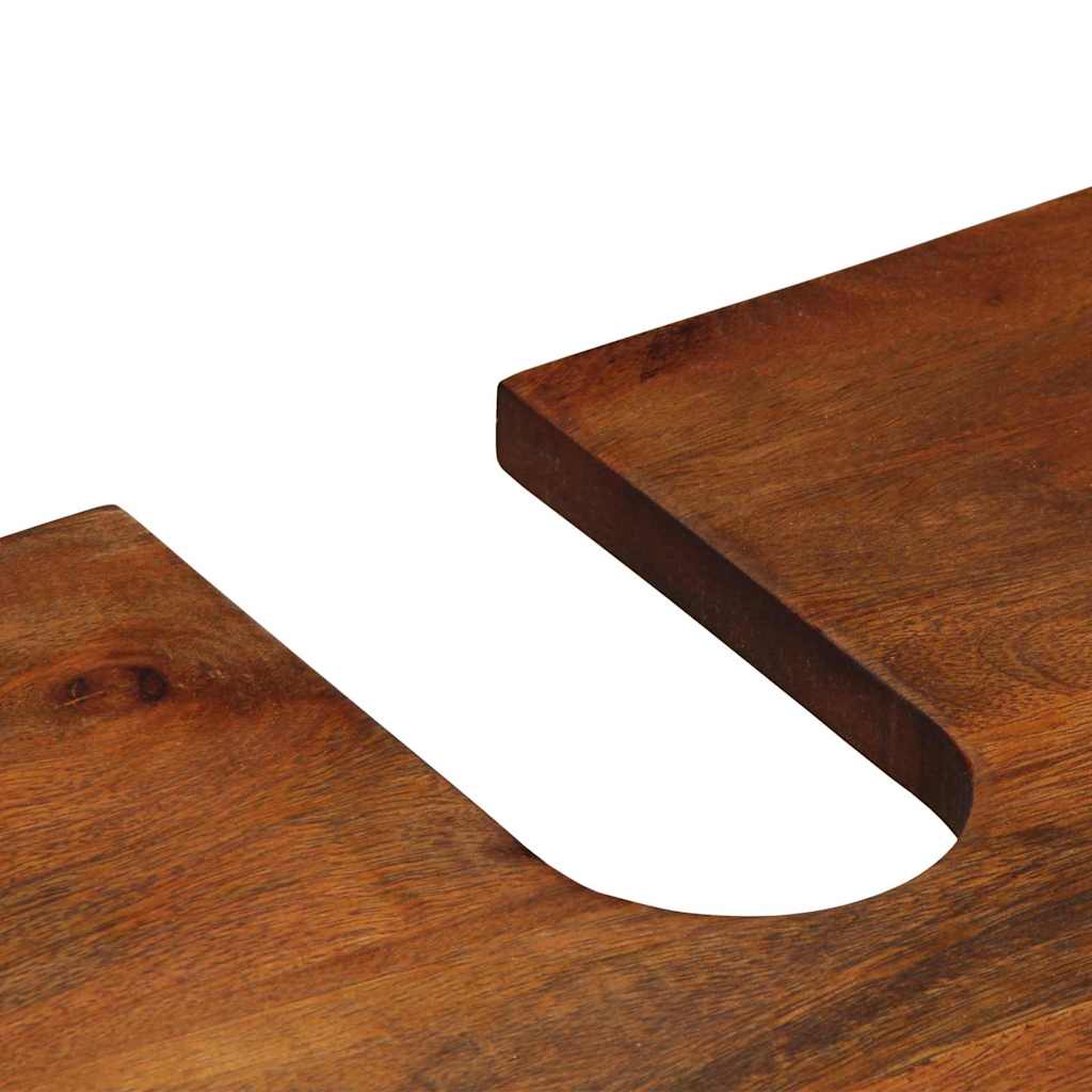 vidaXL Badezimmerschrank-Set mit Tür 4 pcs Honigbraun Massivholz Mango