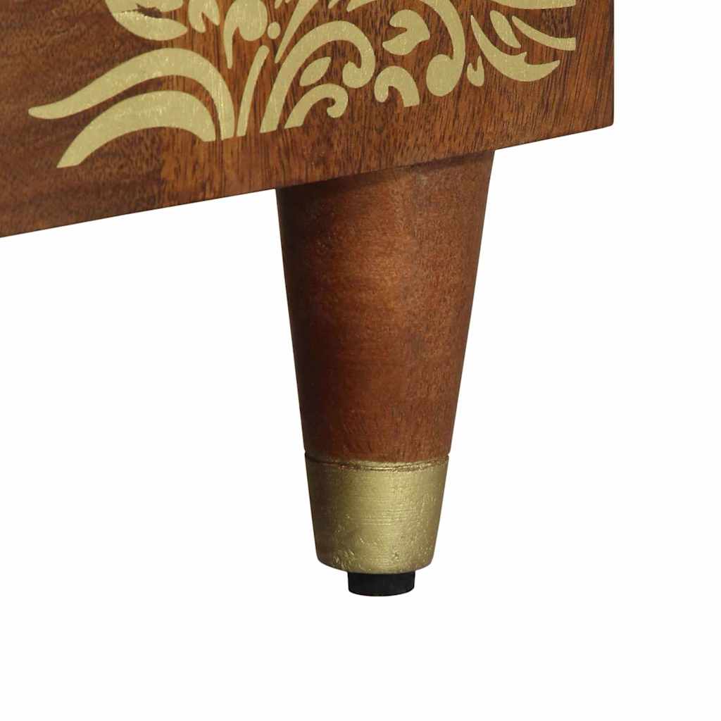 vidaXL Badezimmerschrank-Set mit Tür 4 pcs Honigbraun Massivholz Mango