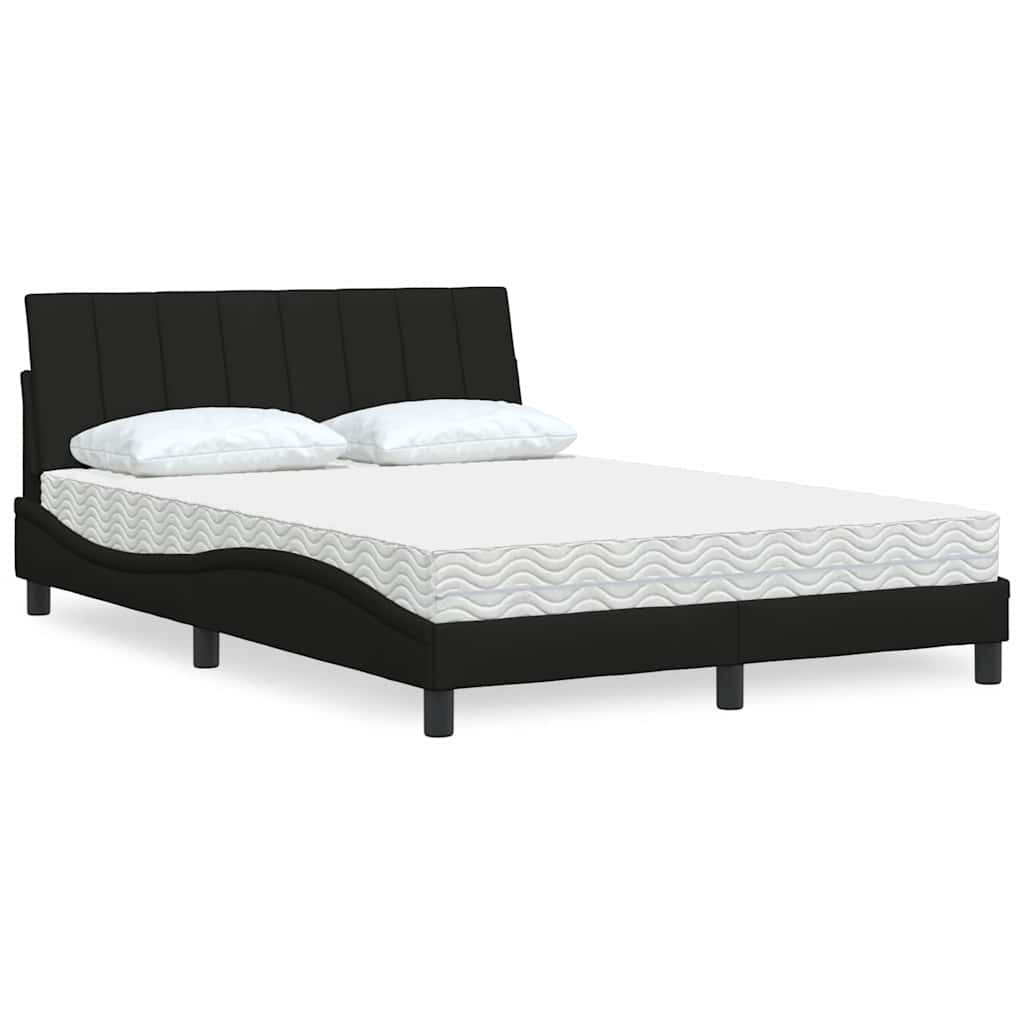 vidaXL Bett mit Matratze "Hanko" Hellgrau 80x200 cm Stoff