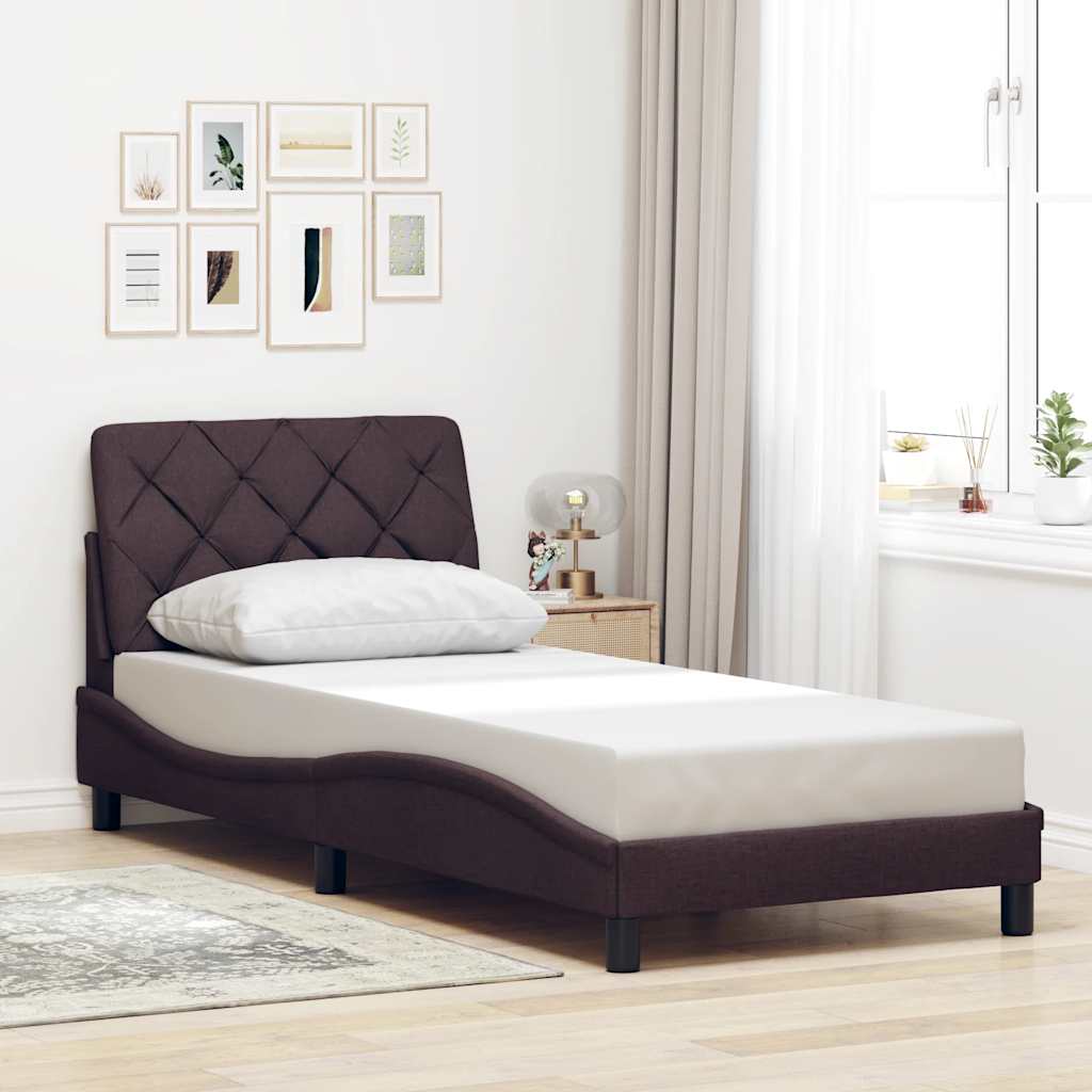 Bettgestell ohne Matratze Hellgrau 80x200 cm Stoff