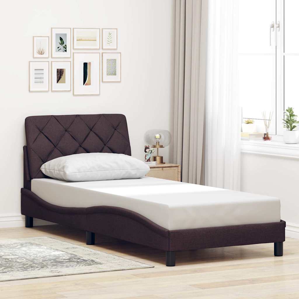 Bettgestell ohne Matratze Hellgrau 80x200 cm Stoff