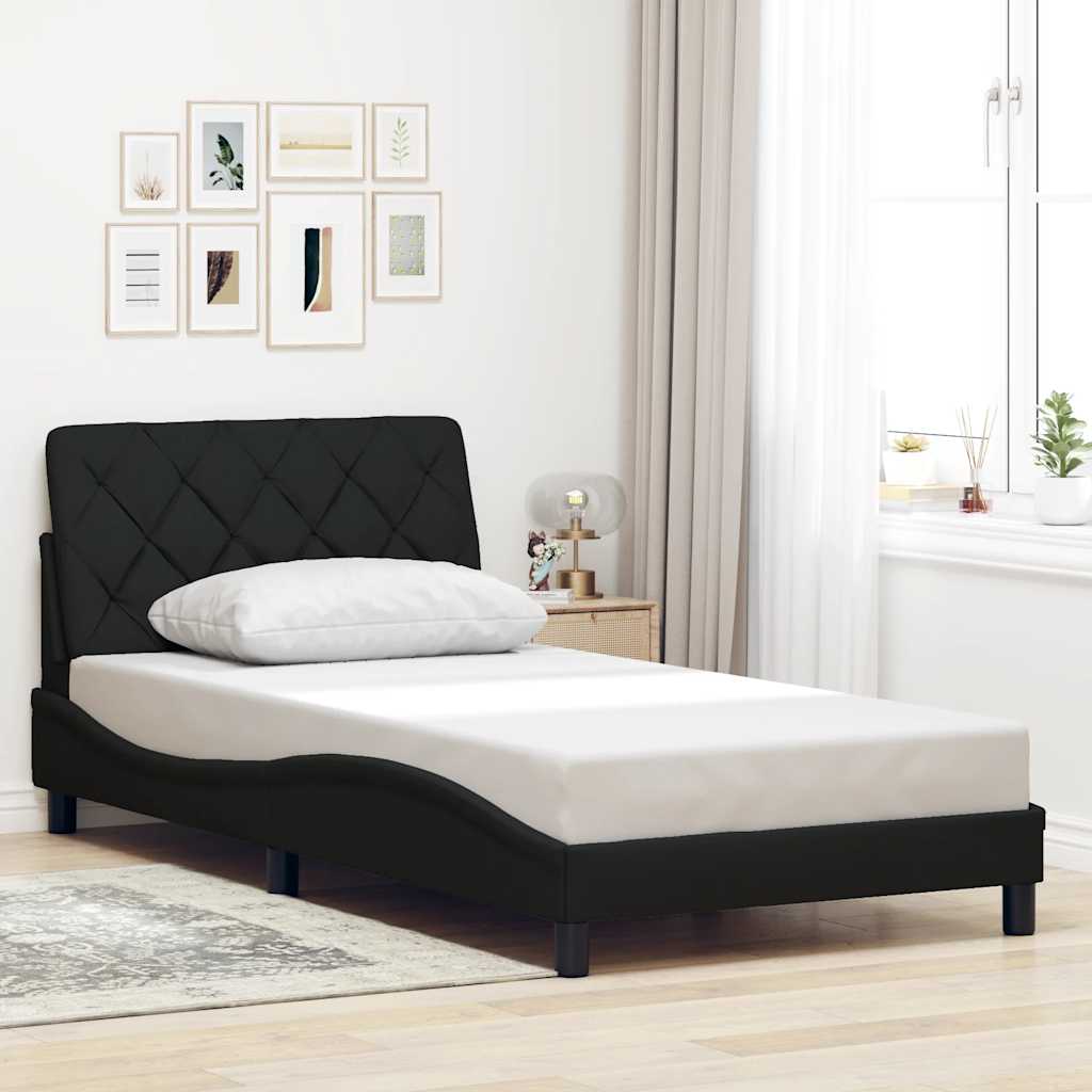 Bettgestell ohne Matratze Hellgrau 80x200 cm Stoff