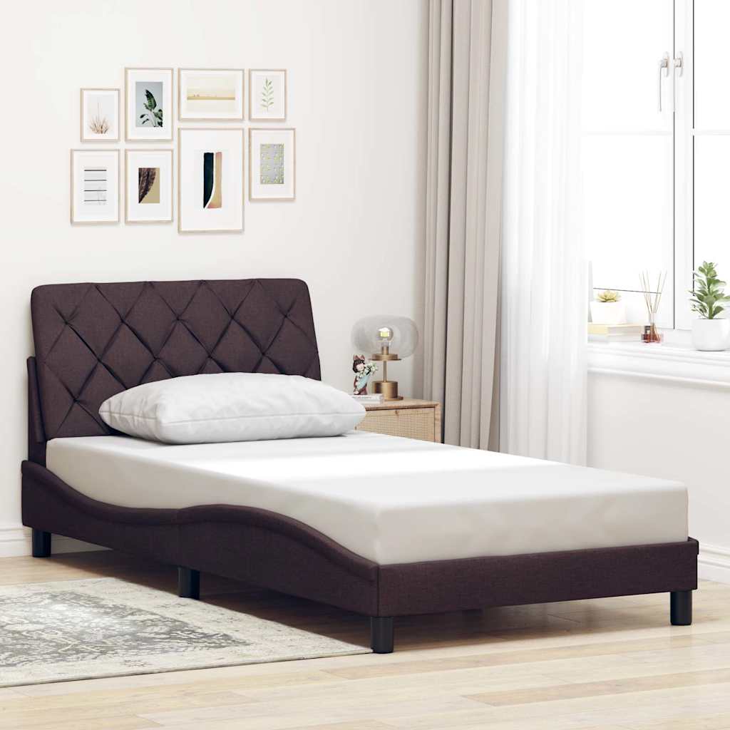 Bettgestell ohne Matratze Hellgrau 80x200 cm Stoff