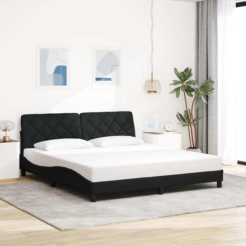 Bettgestell ohne Matratze Hellgrau 80x200 cm Stoff