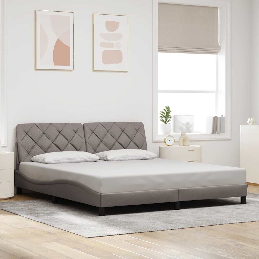 Bettgestell ohne Matratze Hellgrau 80x200 cm Stoff