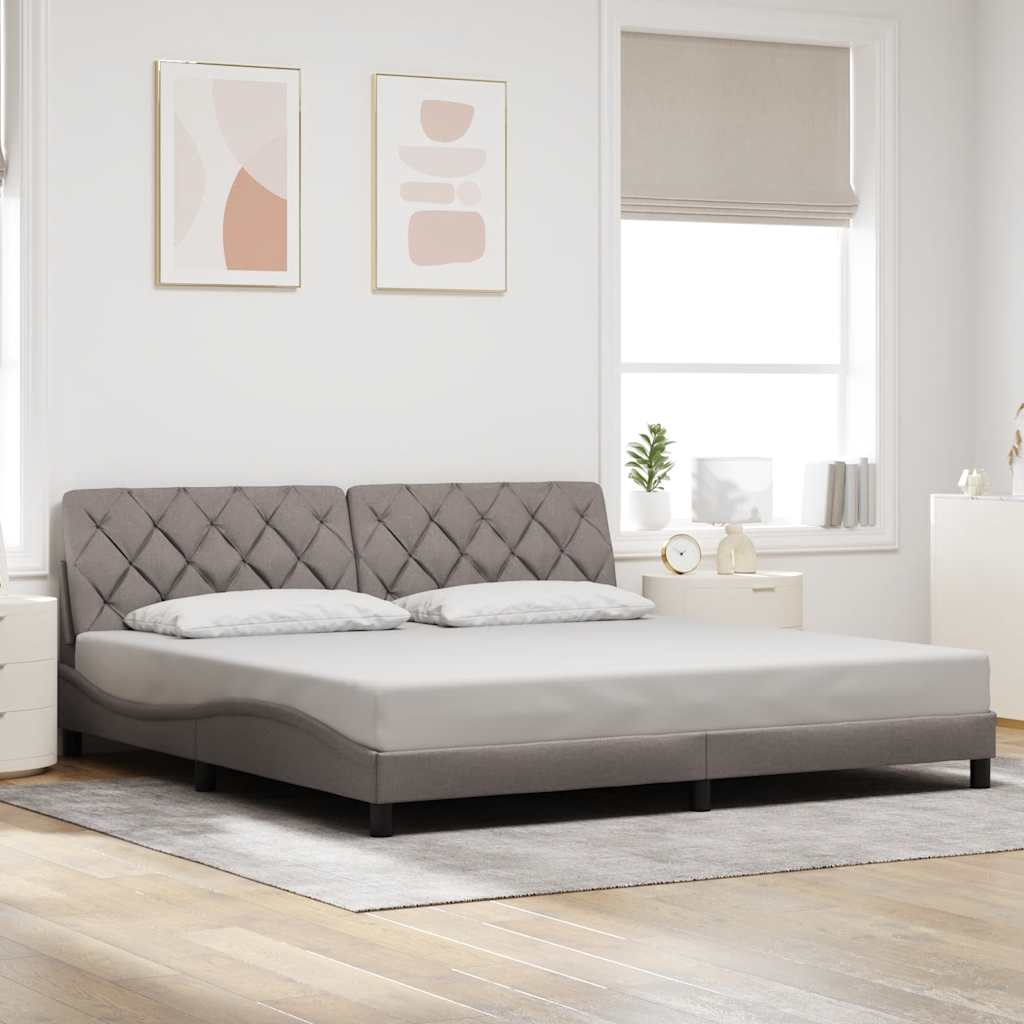 Bettgestell ohne Matratze Hellgrau 80x200 cm Stoff