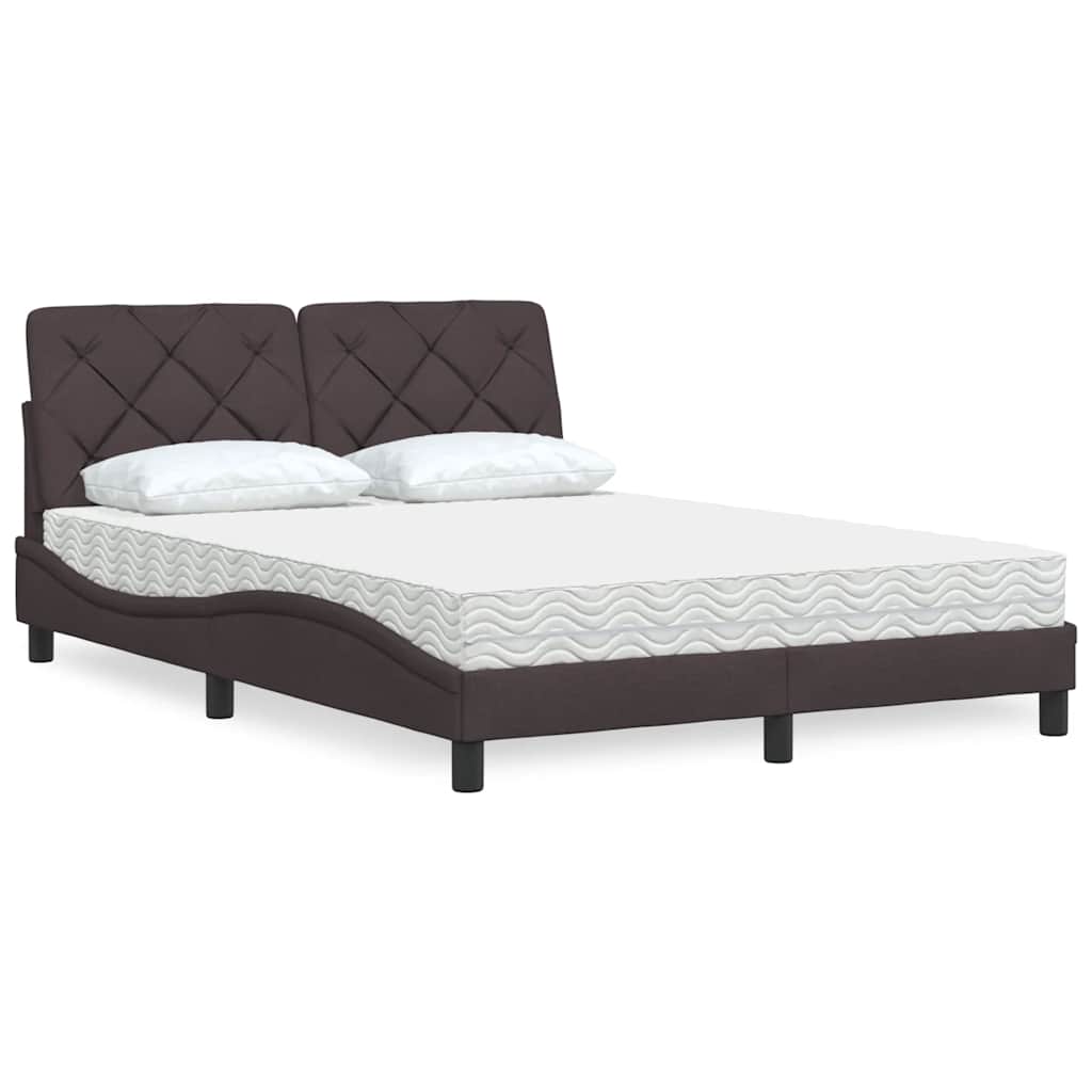 vidaXL Bett mit Matratze Hellgrau 80x200 cm Stoff