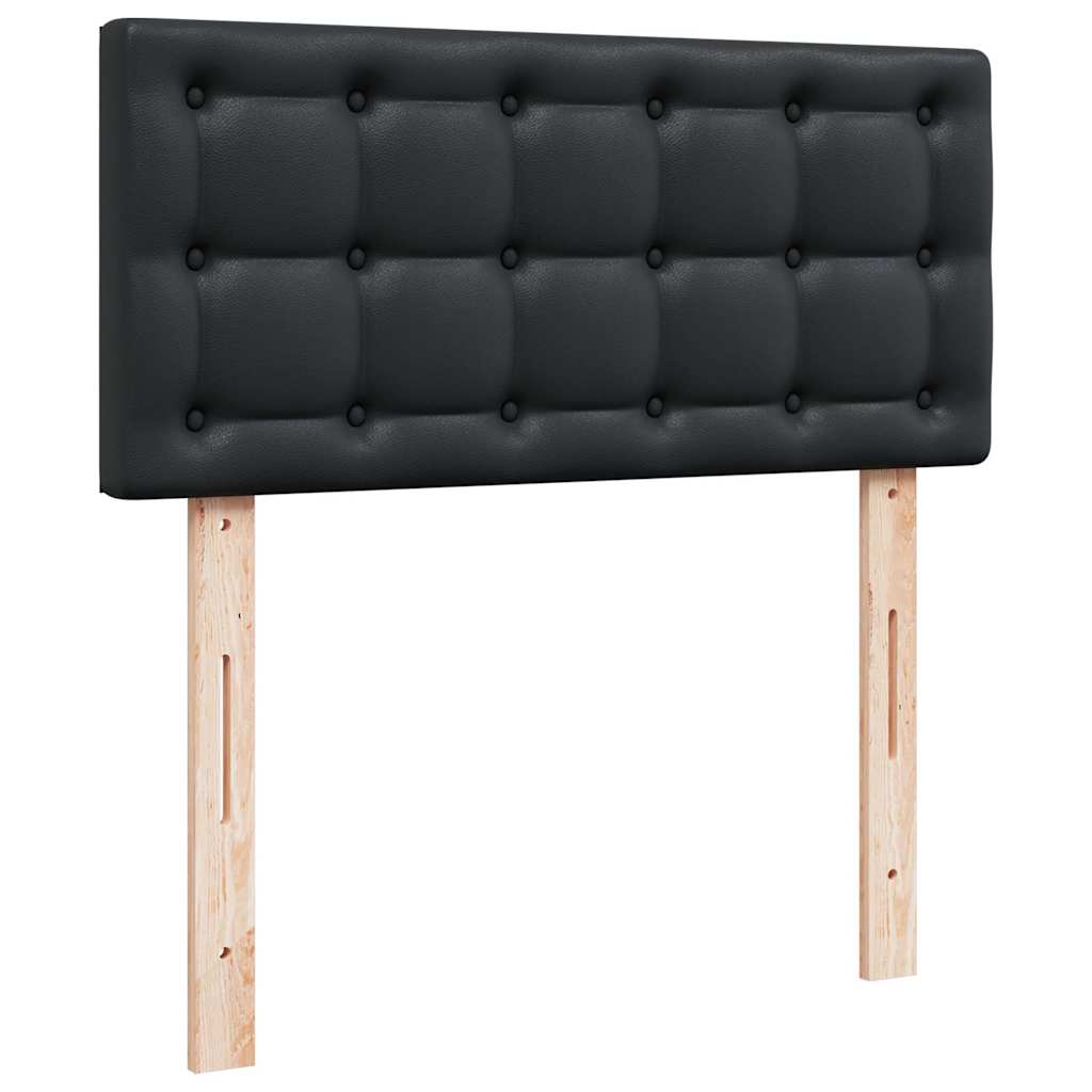 vidaXL Ottoman-Bett mit Matratzen & LEDs Schwarz 80x200 cm Kunstleder