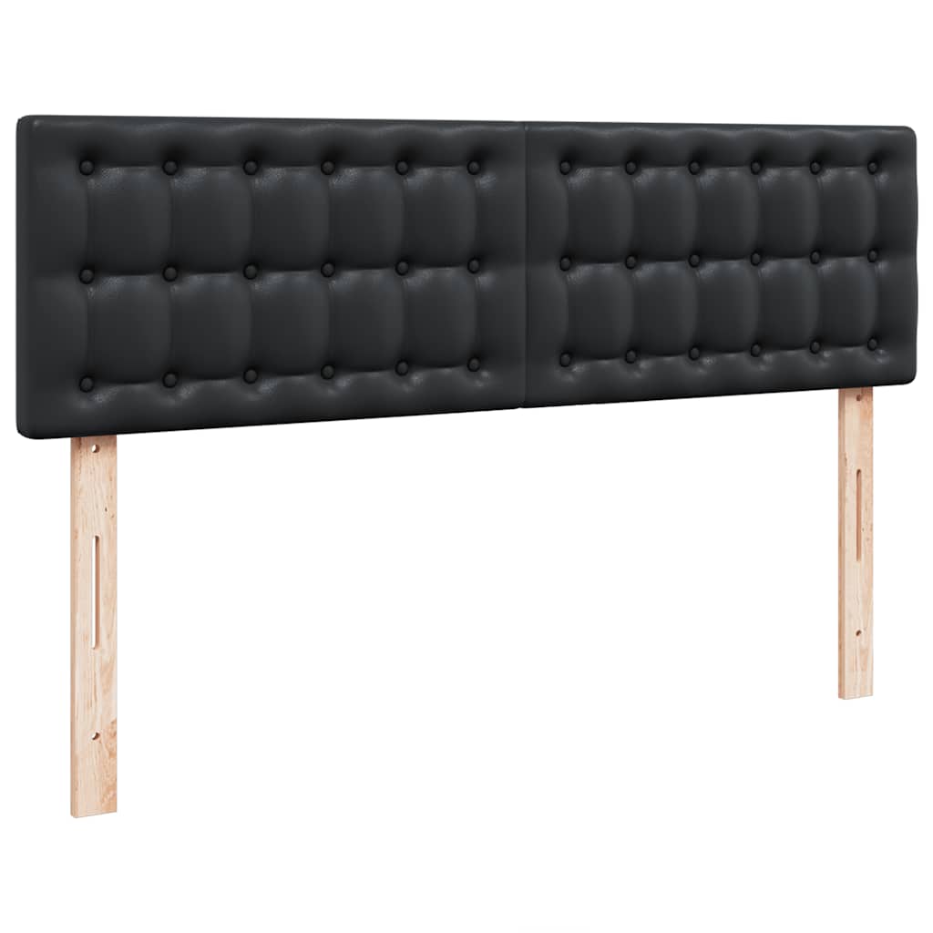 vidaXL Ottoman-Bett mit Matratzen & LEDs Schwarz 160x200 cm Kunstleder