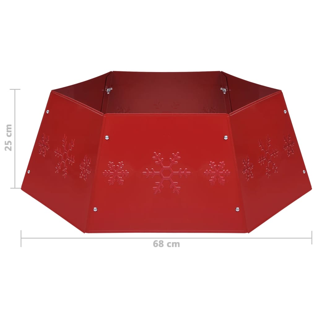 vidaXL Weihnachtsbaumrock Rot Ø68x25 cm