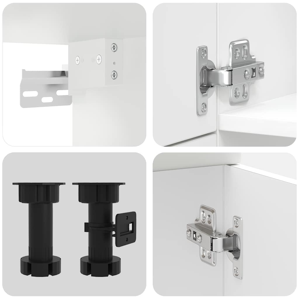 vidaXL 7-tlg. Küchenschrank-Set Porto Weiß Holzwerkstoff