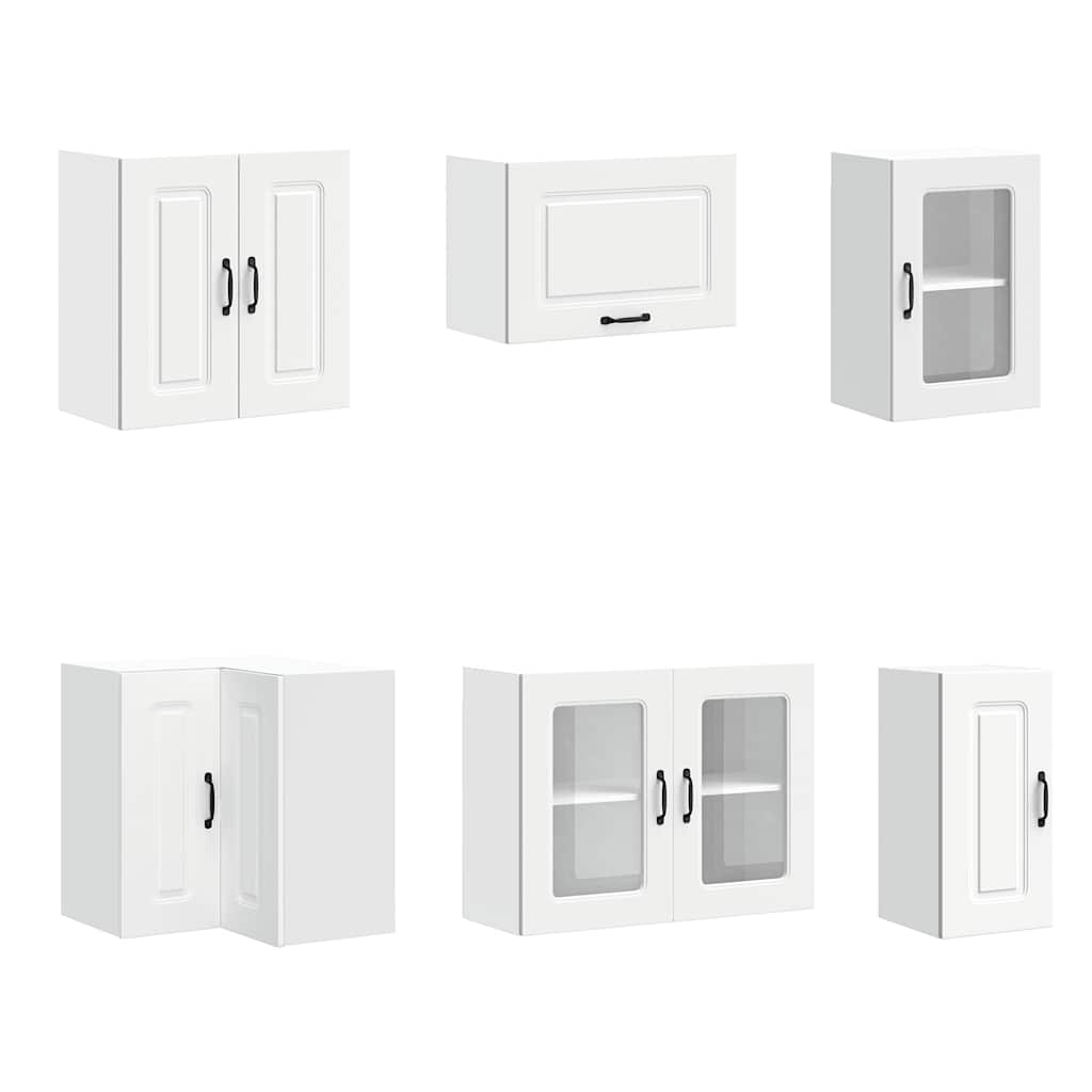 vidaXL 11-tlg. Küchenschrank-Set Kalmar Weiß Holzwerkstoff