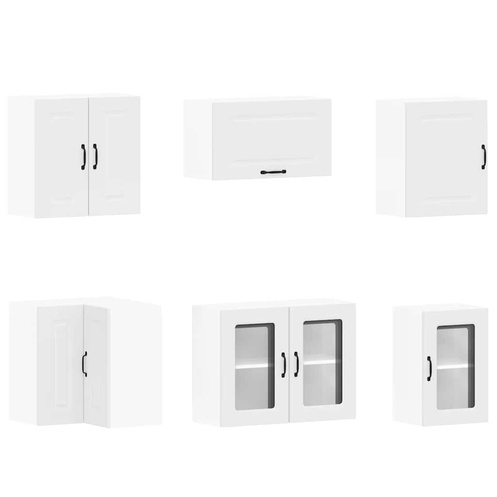 vidaXL 11-tlg. Küchenschrank-Set Kalmar Weiß Holzwerkstoff