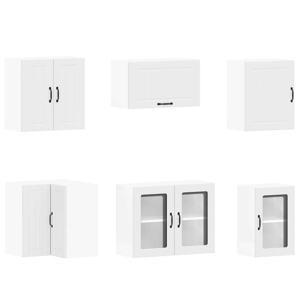 vidaXL 11-tlg. Küchenschrank-Set Lucca Weiß Holzwerkstoff