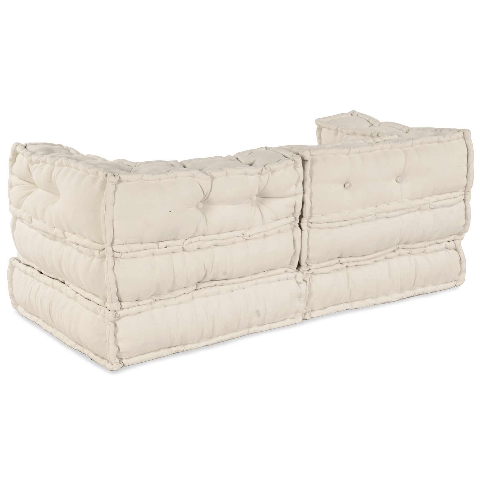 vidaXL Modulares Sofa 2 pcs Creme 140 x 70 x 56 cm Stoff