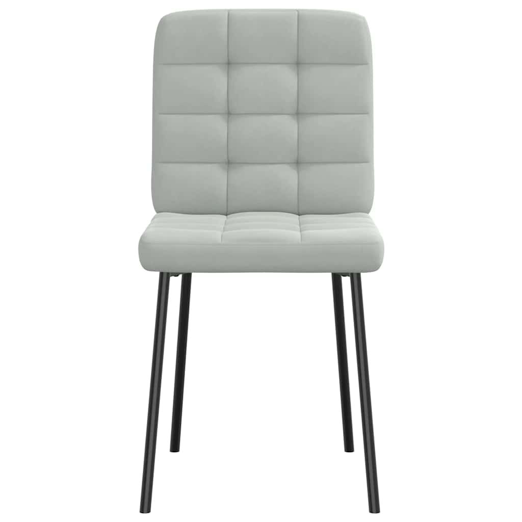 vidaXL Esszimmerstühle 4 Stk. Hellgrau Samt