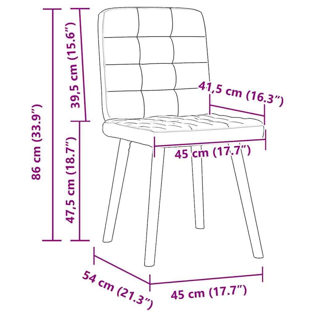 vidaXL Esszimmerstühle 4 Stk. Hellgrau Stoff