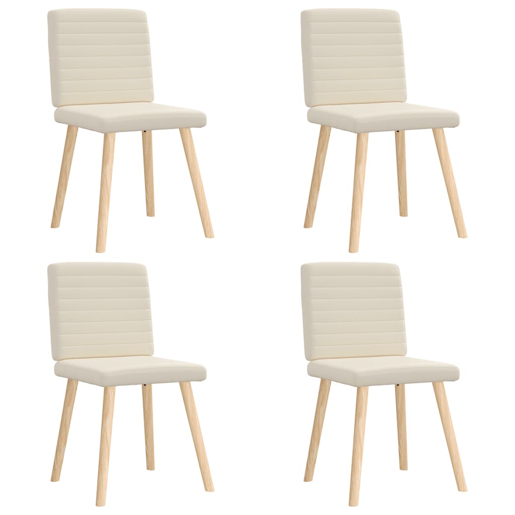 vidaXL Esszimmerstühle 4 Stk. Hellgrau Stoff