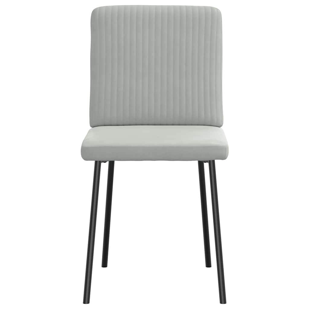 vidaXL Esszimmerstühle 4 Stk. Hellgrau Samt