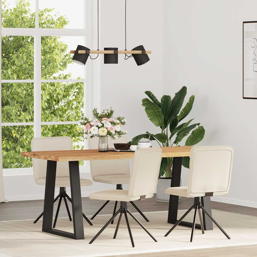 vidaXL Esszimmerstühle 4 Stk. Hellgrau Stoff