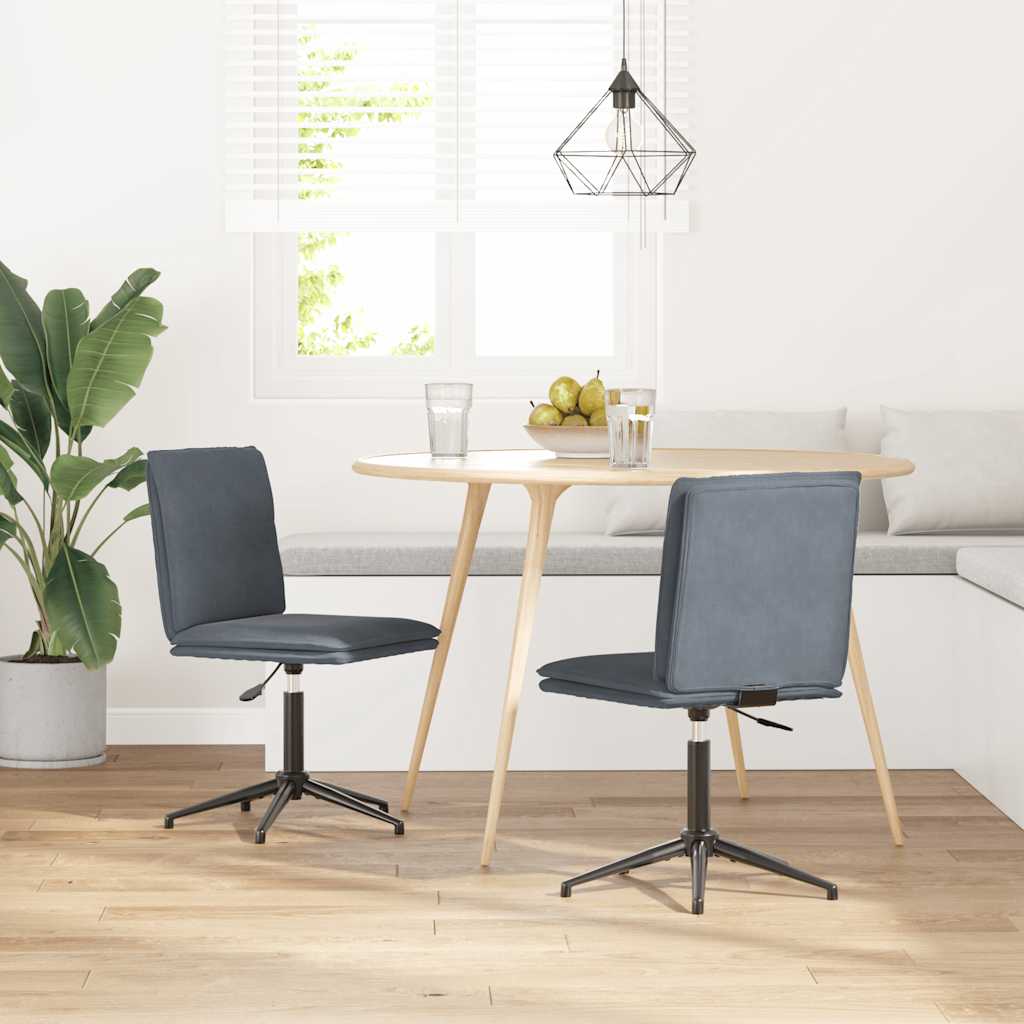 vidaXL Esszimmerstühle 2 Stk. Hellgrau Samt