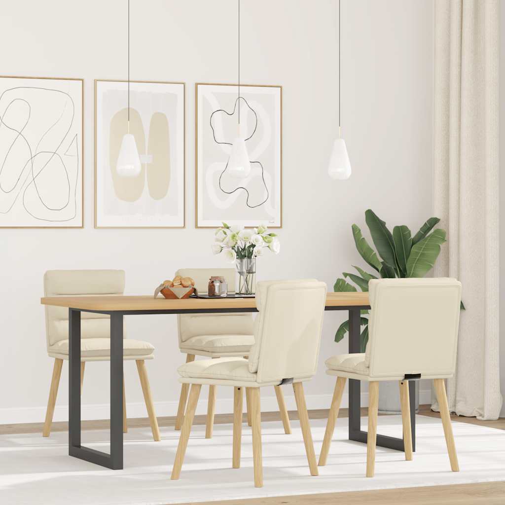 vidaXL Esszimmerstühle 4 Stk. Hellgrau Stoff