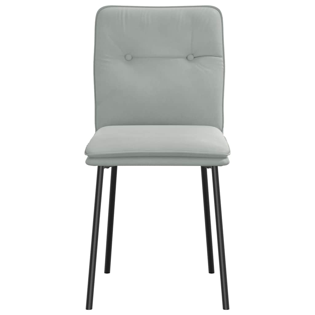 vidaXL Esszimmerstühle 4 Stk. Hellgrau Samt