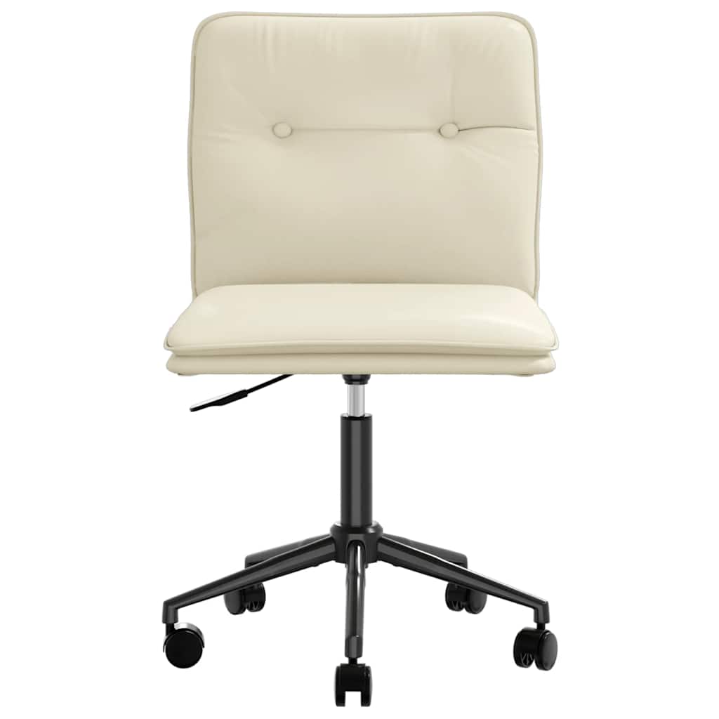 vidaXL Esszimmerstühle 2 Stk. Creme Kunstleder